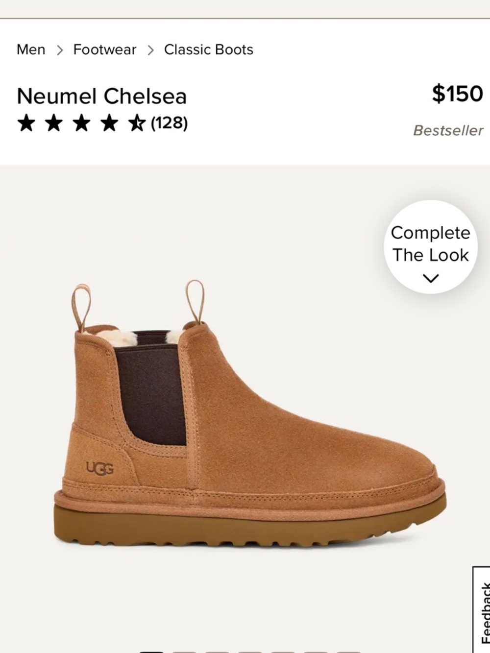 UGG Slip-On Chelsea Boot in Chestnut Suede